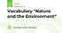 Vocabulary "Nature and the Environment"