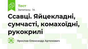 Ссавці. Яйцекладні, сумчасті, комахоїдні, рукокрилі
