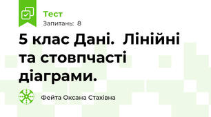 5 клас Дані.  Лінійні та стовпчасті діаграми. 