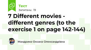 7 Different movies - different genres (to the exercise 1 on page 142-144)