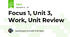 Focus 1, Unit 3, Work, Unit Review