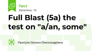 Full Blast (5a) the test on "a/an, some"