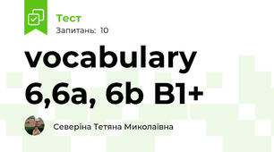 vocabulary 6,6a, 6b B1+