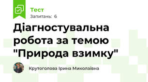 Діагностувальна робота за темою "Природа взимку"