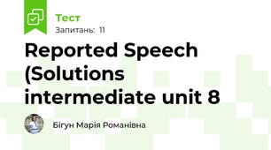 Reported Speech (Solutions intermediate unit 8