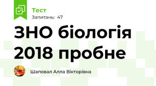ЗНО біологія 2018 пробне