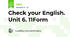 Check your English. Unit 6. 11Form