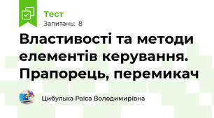 Властивості та методи елементів керування. Прапорець, перемикач