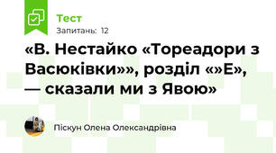 «В. Нестайко «Тореадори з Васюківки»», розділ «»Е», — сказали ми з Явою»