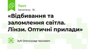  «Відбивання та заломлення світла. Лінзи. Оптичні прилади»