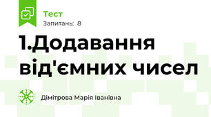 1.Додавання від'ємних чисел