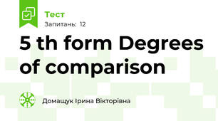 5 th form Degrees of comparison