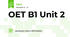 OET B1 Unit 2