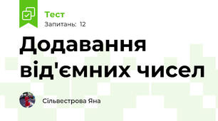 Додавання від'ємних чисел