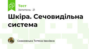 Шкіра. Сечовидільна система
