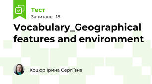 Vocabulary_Geographical features and environment
