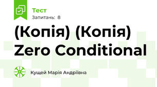 (Копія) (Копія) Zero Conditional