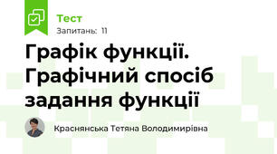 Графік функції. Графічний спосіб задання функції 