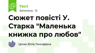 Сюжет повісті У. Старка "Маленька книжка про любов"