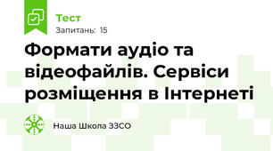 Формати аудіо та відеофайлів. Сервіси розміщення в Інтернеті