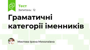 Граматичні категорії іменників