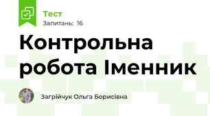 Контрольна робота Іменник