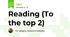 Reading (To the top 2)