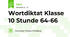 Wortdiktat Klasse 10 Stunde 64-66