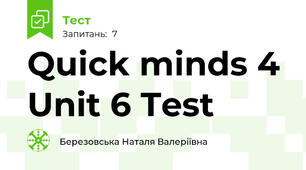 Quick minds 4 Unit 6 Test