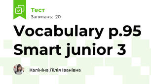 Vocabulary p.95 Smart junior 3