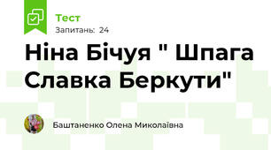 Ніна Бічуя " Шпага Славка Беркути"