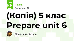 (Копія) 5 клас Prepare unit 6 