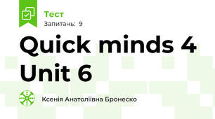 Quick minds 4 Unit 6 