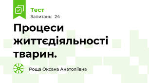 Процеси життєдіяльності тварин.
