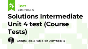 Solutions Intermediate Unit 4 test (Course Tests)