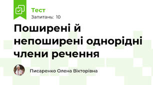 Поширені й непоширені однорідні члени речення