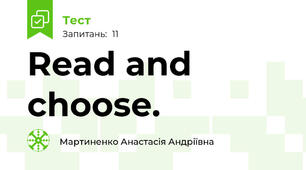 Read and choose.
