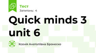 Quick minds 3 unit 6