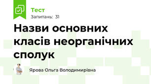 Назви основних класів неорганічних сполук