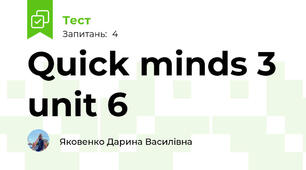 Quick minds 3 unit 6