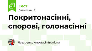 Покритонасінні, спорові, голонасінні