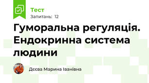 Гуморальна регуляція. Ендокринна система людини