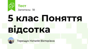 5 клас Поняття відсотка