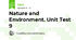 Nature and Environment. Unit Test 9