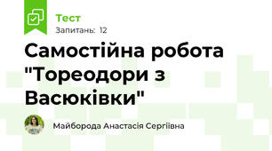 Самостійна робота "Тореодори з Васюківки"
