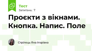 Проєкти з вікнами. Кнопка. Напис. Поле