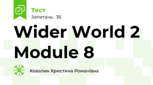 Wider World 2 Module 8