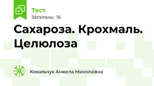 Сахароза. Крохмаль. Целюлоза