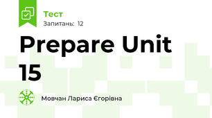 Prepare Unit 15