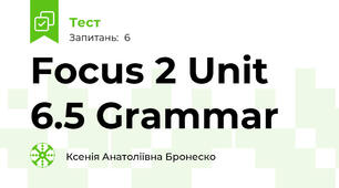 Focus 2 Unit 6.5 Grammar